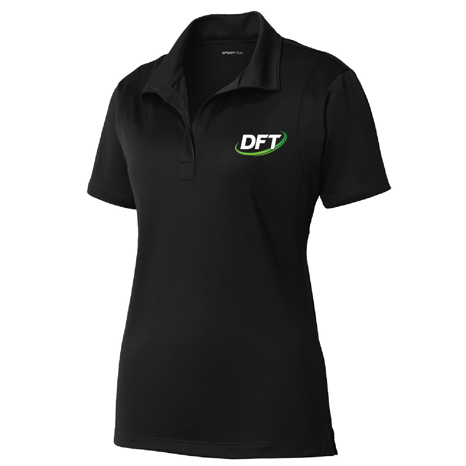 DFT Communications - Ladies SportTek Poly Polo - EMBROIDERED - Black - Image 2