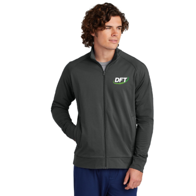 DFT Communications – Unisex Full ZIp Cadet Jacket – EMBROIDERED – Charcoal Gray product image