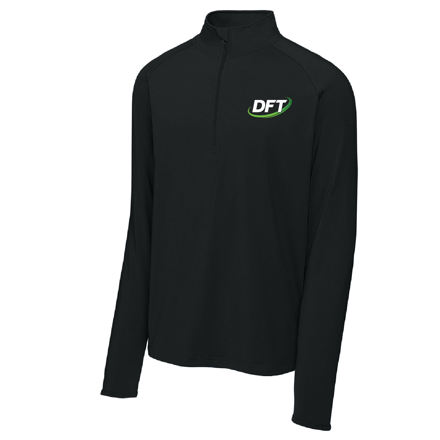 DFT Communications - Unisex Quarter Zip - EMBROIDERED - Black - Image 2