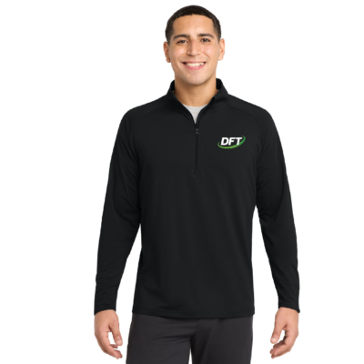 DFT Communications – Unisex Quarter Zip – EMBROIDERED – Black product image