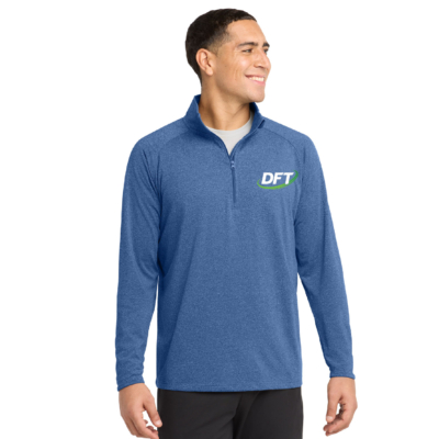 DFT Communications – Unisex Quarter Zip – EMBROIDERED – True Royal Heather product image