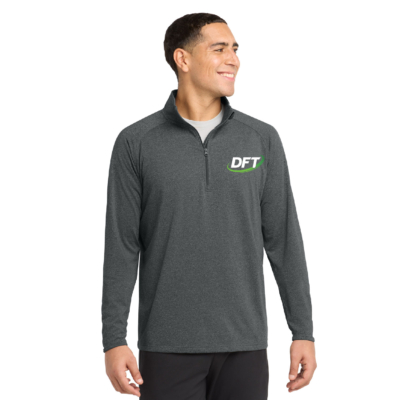 DFT Communications – Unisex Quarter Zip – EMBROIDERED – Charcoal Gray Heather product image